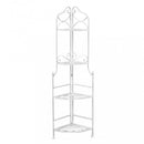Portapiante Charlotte 4 Piani Bianco Antico 49x35x154 h cm in Acciaio Bianco