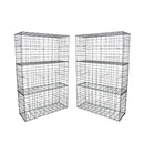 Set 6 Gabbioni da Giardino 100x30x50 cm per Sassi e Legna   