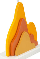 Lampada da Tavolo Color 30x30x57 cm in MDF e Ferro e Tessuto Multicolor      