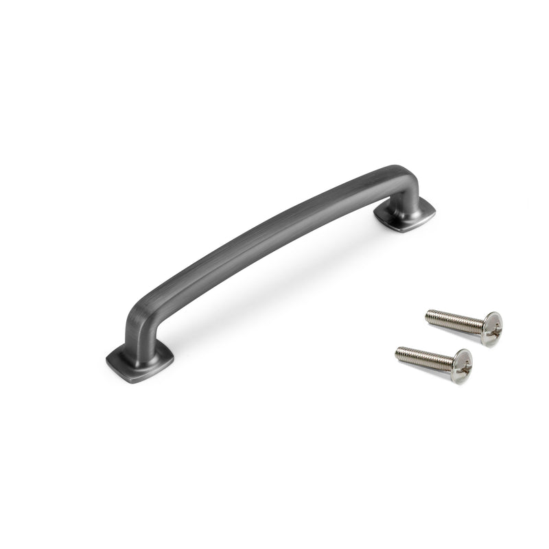 Maniglie per Mobile Interasse 128 mm Zama Titanio Satinato 20 Pezzi Emuca