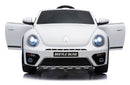 Macchina Elettrica per Bambini 12V con Licenza Volkswagen Maggiolino Bianca
