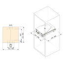 Asse da Stiro Pieghevole a Scomparsa per Cassetto Estraibile 81 cm Emuca Grigio