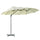 Doppelter Gartenschirm 440 x 270 x 250 cm aus beigem Polyester