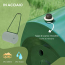 Rullo Compressore per Prato Capacità 63L con Lama Raschiante in Metallo Verde Scuro      