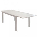 Tavolo Formentera 160/240x90x75 h cm in Alluminio Tortora