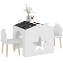 Set Tavolo Lavagna Inclinato con 2 Sedie Bianco    