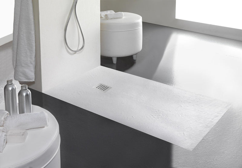 Piatto Doccia in Pietra Bonussi Ardesia Stone Side Bianco Varie Misure