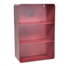 Mensola in metallo bristol rosso 3 piani rettangolare cm 29,5x15xh45