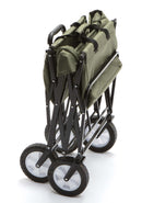 Carrello da Giardinaggio Pieghevole 85x45x53 cm in Acciaio con Manico Estensibile Taddei Garden Plus Verde Scuro