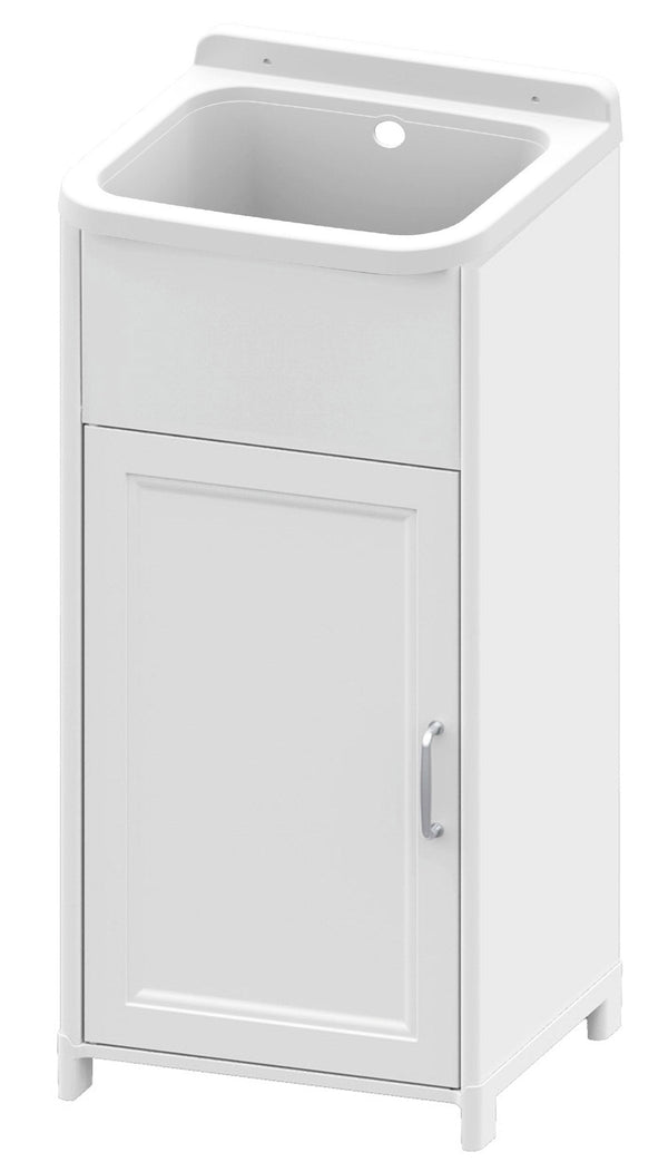 Waschbeckenschrank 40 x 40 x 78 cm 1 Tür mit Pilozzo Mini aus weißem Harz acquista