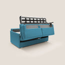 Divano Letto 2 Posti 149x90x96 cm in Tessuto Azzurro