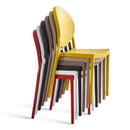 Set 4 Sedie da Giardino in Polipropilene Vandi Bianche