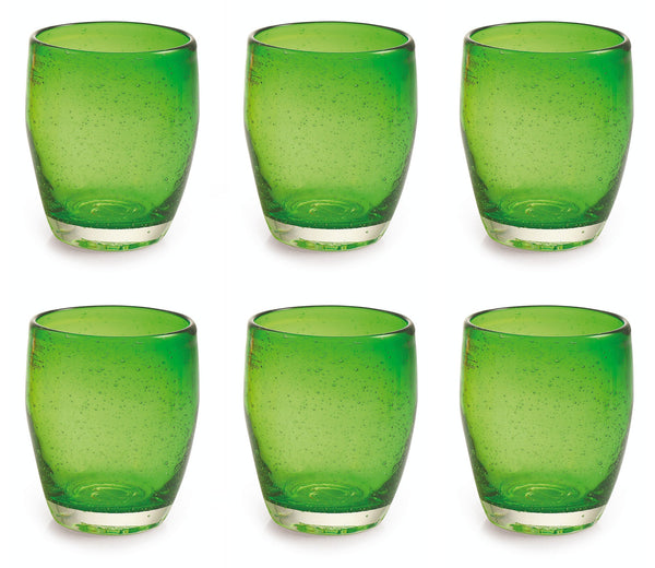 Set mit 6 Gläsern Ø7,3x10 cm aus mundgeblasenem Glas Villa d'Este Home Tivoli Acapulco Verdi acquista