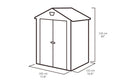 Casetta da Giardino Porta Attrezzi 185x152x226 cmin Resina Effetto Legno Keter Manor 6x5 Nero