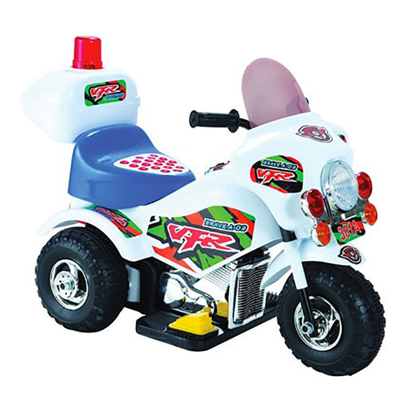 Elektro-Motorrad für Kinder 6V Kidfun Police Weiß acquista