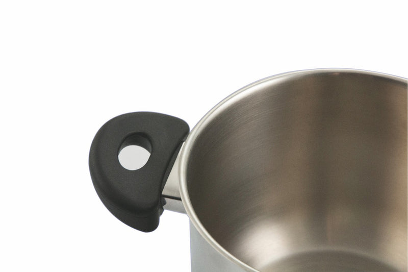 Pentola Antiaderente in Acciaio Inox Ø22cm Triplo Fondo 2 Manici Soriani Mia