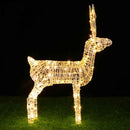 Renna Natalizia Luminosa 3D 80x33x22 cm 80 LED da Esterno in Plastica e Metallo Bianco Caldo      