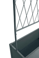 Fioriera Bifacciale con Grigliato per Rampicanti 75x30x126 cm in Metallo Verdemax Antracite    