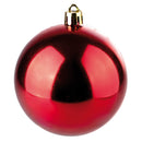 Set 12 Palle di Natale Ø8 cm in Plastica Rosso