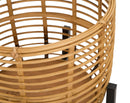 Set 2 Portavasi Ø41x47-33x39 cm in Metallo e Rattan