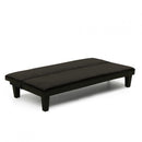 Divano Letto 165x70x67 cm in Similpelle Nero