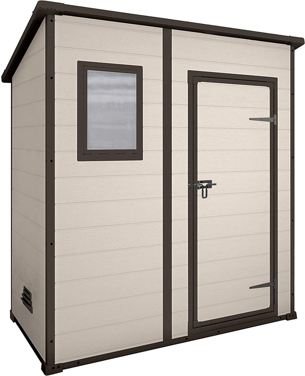 prezzo Geräteschuppen 183,5 x 200,5 x 111 cm aus Harz Keter Manor Pent 6 x 4 Beige