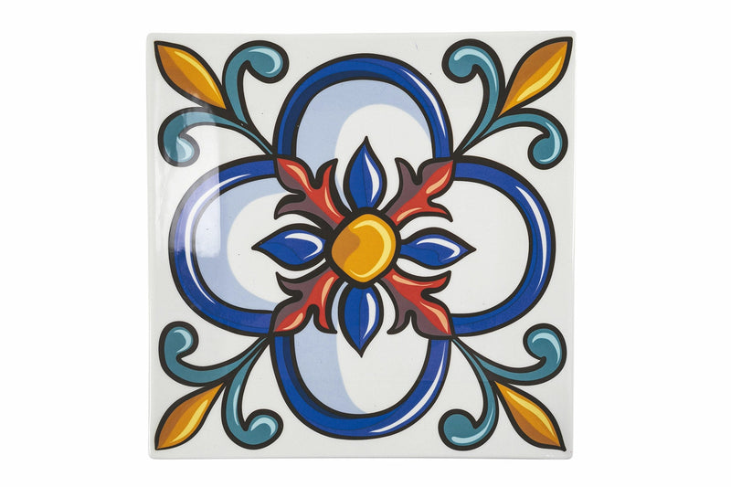 Set 6 Piatti Piani Quadrato in Porcellana 30 cm Villa d'Este Home Tivoli Barrio