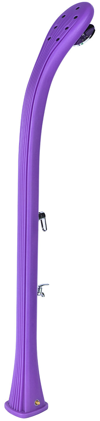 Doccia Solare da Giardino 28L Miscelatore e Lavapiedi Viola