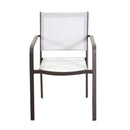 Sedia da Giardino 55x61xh84,5 cm in Alluminio e Texilene El Paso Marrone