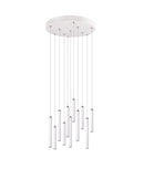 Lampada a Sospensione da Interno a LED in Metallo Bianco Opaco