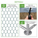 Pollaio Gabbia per Galline da Esterno 600x300x195 cm in Acciaio Zincato Grigio Argento
