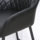 Set 2 Sgabelli Imbottiti 55,5x57,5x93 cm  Neri