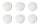 Set mit 6 Obsttellern Ø20,5 cm aus Kaleidos Aluxina Miami Bianchi Volllumineszenzporzellan