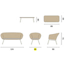 Set da Giardino in Wicker e Alluminio Vorghini Malaga Grigio