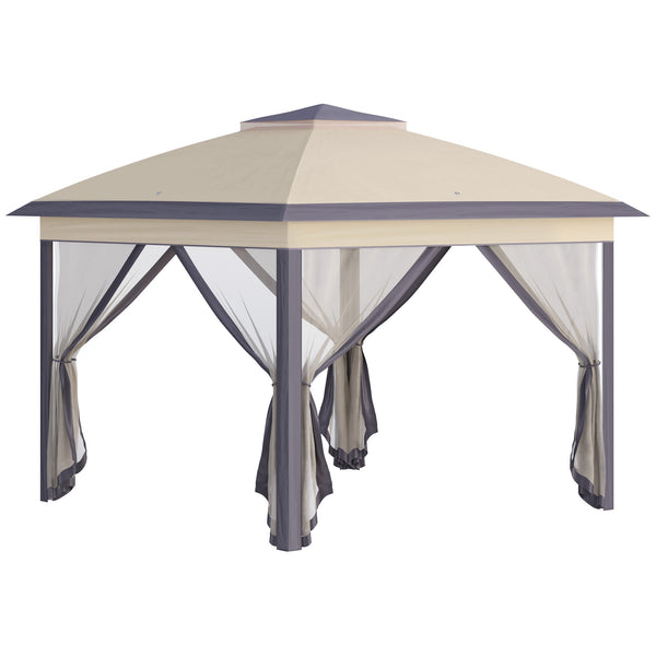 acquista Gartenpavillon 330 x 330 x 288 cm mit beigem Moskitonetz
