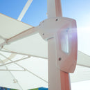 Ombrellone Decentrato da Giardino 4x4m in Alluminio Panna