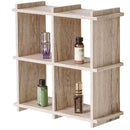 Libreria Scaffale a Parete 4 ripiani Bacheca in Legno Rovere Multiuso 
