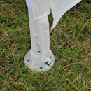 Gazebo in Tessuto PE con Zanzariera Bianco 4x3m 