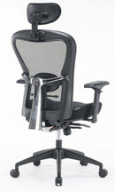 Sedia Poltrona Direzionale da Ufficio in Tessuto e Rete Pasadena Nera