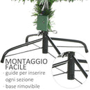 Albero di Natale Artificiale 120 cm 130 Rami con Luce LED Fibre Ottiche  Pino Verde