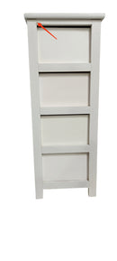 Cassetiera con 4 Cassetti in Legno Paulownia Bianco Fadi Seconda Scelta