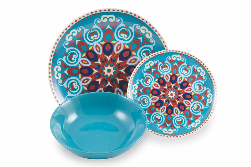 Servizio Piatti 18 Pezzi in Porcellana Multicolor VdE Tivoli 1996 Shiraz