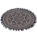 Set 6 Tovagliette Ø38 cm  in Juta VdE Tivoli 1996 Black Nero e Beige