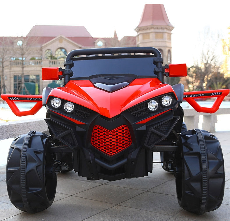 Macchina Elettrica per Bambini 2 Posti 12V Kidfun Fuoristrada 4x4 Rosso