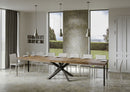 Tavolo Allungabile 140-400x90x77 cm Volantis Premium Noce Telaio Antracite 