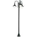Lampada Palo per Giardino Alto Tre Luci Colore Nero per Esterno Linea Lampara Sovil