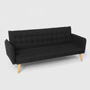 Divano Letto Clic Clac 172x86x80 cm in Tessuto Nero