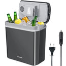 Frigorifero Elettrico Portatile 24 L a Pozzetto Caldo e Freddo Spina 230V e 12V Grigio