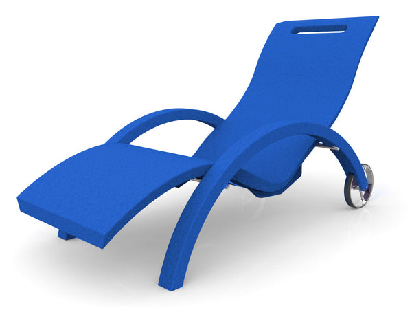 Lettino Chaise Longue da Esterno Giardino Inclinabile con Ruote Arkema Serendipity Blu acquista