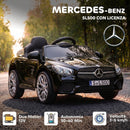 Auto Elettrica per Bambini Licenza Mercedes-Benz 12 V 103x63x44 cm con Telecomando e Sospensioni su 4 Ruote in PP Nero      